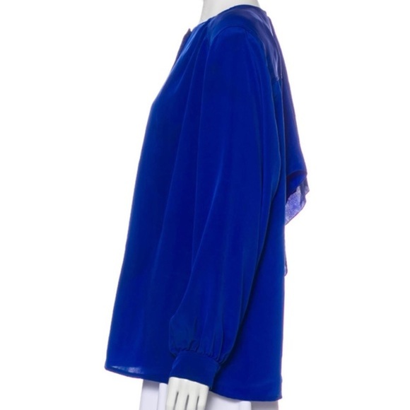Givenchy Style, Vintage Blouse, Cobalt Blue, Size 18 - Picture 2 of 10